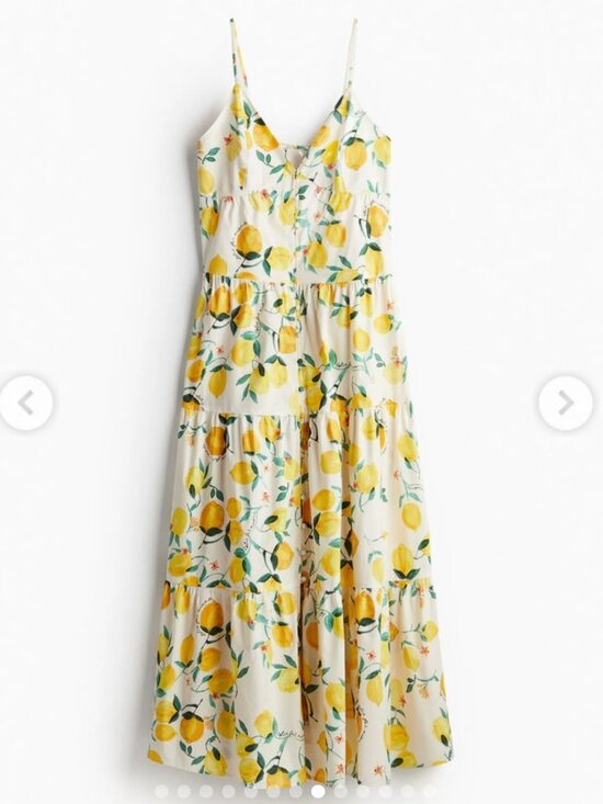 H&M Dresses & Skirts - H&M Lemons Dolce Far Niente Tiered Strappy Dress Size M